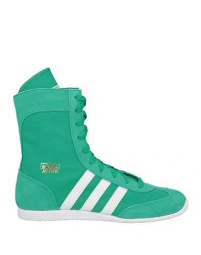 Adidas Originals Woman Sneakers Green Size 5.5 Textile Fibers, Leather In Green