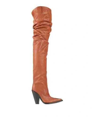 Philosophy Di Lorenzo Serafini Woman Boot Tan Size 10 Leather In Brown