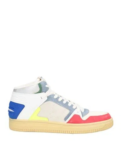 Philippe Model Man Sneakers White Size 12 Leather, Textile Fibers In Multi