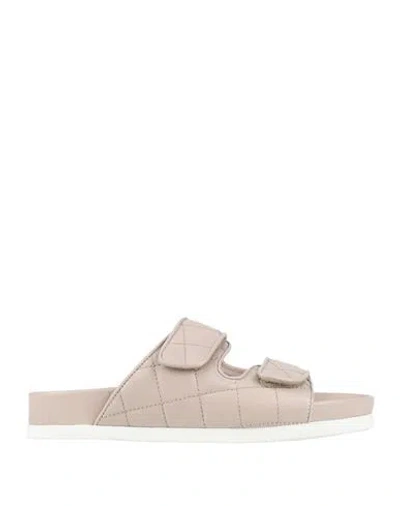 Ennequadro Woman Sandals Light Pink Size 8 Leather In Multi