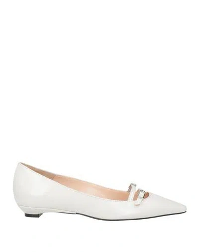 Ovyè Ovyé Woman Ballet Flats Off White Size 8 Leather In White