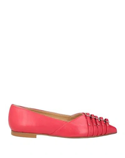 Ovyè Ovyé Woman Ballet Flats Red Size 8 Leather In Red