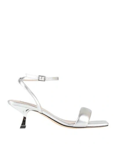 Marella Woman Sandals Silver Size 7 Synthetisches Material In Metallic