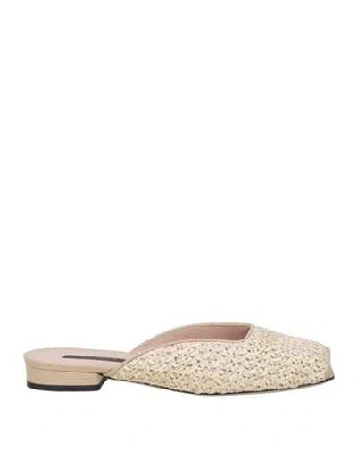 Marina Rinaldi Woman Sandals Beige Size 11 Textile Fibers In Nude