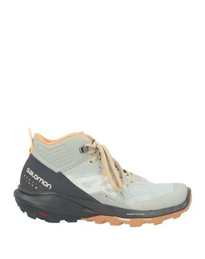 Salomon Outpulse Mid Gtx Woman Sneakers Sage Green Size 10.5 Synthetisches Material, Textile Fibers In Gray