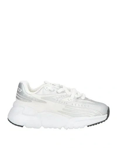 Diesel Toddler Girl Sneakers White Size 10c Textile Fibers, Synthetic Fibers In Multi