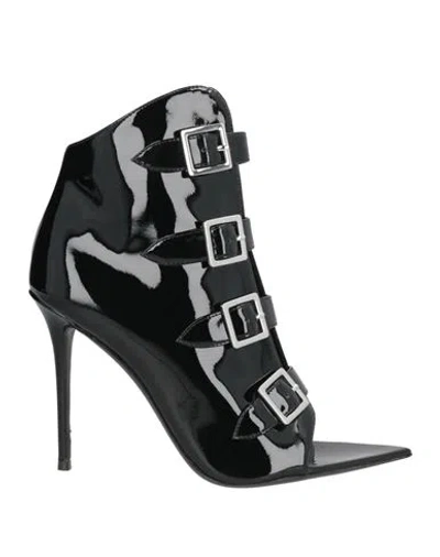 Giuseppe Zanotti Woman Ankle Boots Black Size 8 Synthetisches Material In Black