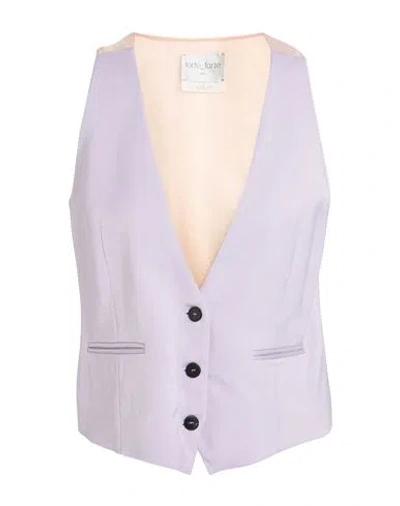 Forte Forte Forte_forte Woman Tailored Vest Lilac Size 3 Viscose, Virgin Wool, Polyester In Purple
