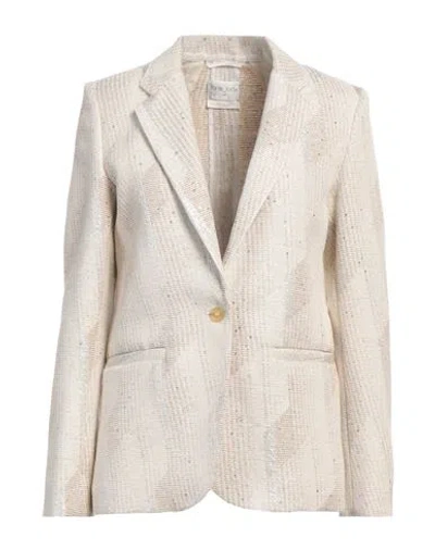 Forte Forte Forte_forte Woman Blazer Beige Size 2 Polyester, Cotton, Viscose, Acrylic, Synthetic Fibers In Neutral