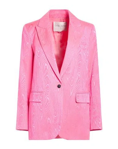 Forte Forte Forte_forte Woman Blazer Fuchsia Size 3 Cotton, Polyester In Pink