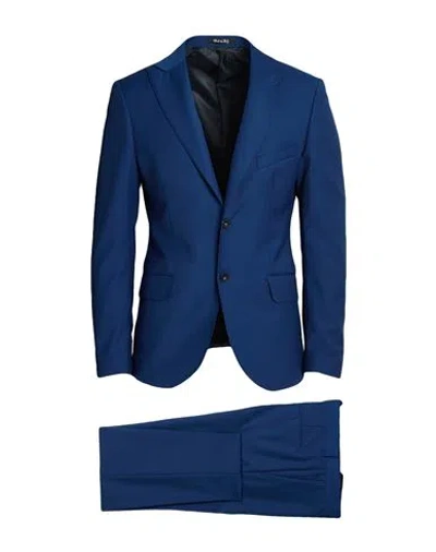 Tela-n° Man Suit Blue Size 40 Wool, Polyester, Elastane In Blue