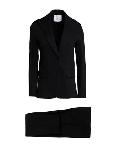 White Wise Woman Suit Black Size 10 Viscose, Nylon, Elastane In Black