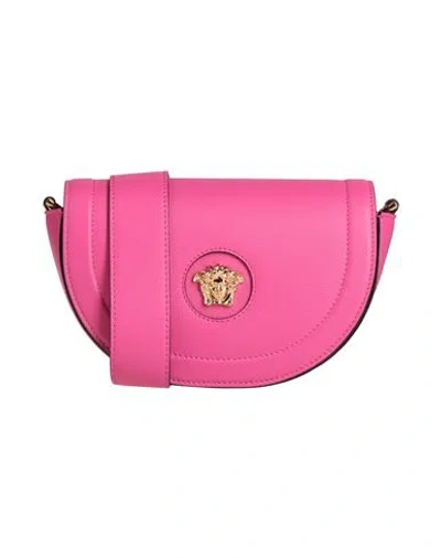 Versace Woman Cross-body Bag Magenta Size - Calfskin In Purple