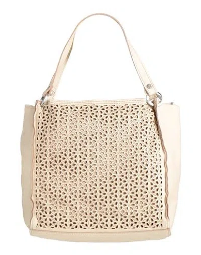 Caterina Lucchi Gold Anna Woman Handbag Beige Size - Leather In Sand