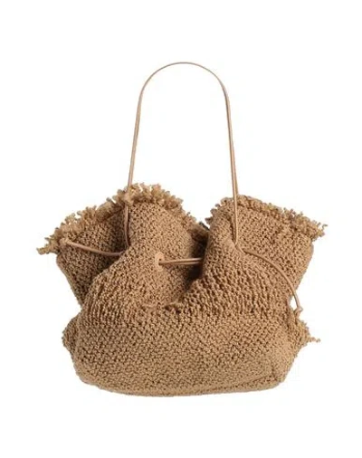 Anita Bilardi Woman Handbag Camel Size - Wool In Sand