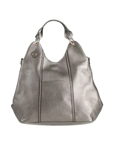Plinio Visona' Woman Handbag Gunmetal Size - Leather In Gray