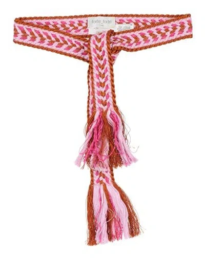 Forte Forte Forte_forte Woman Belt Mauve Size Onesize Cotton, Acetate, Viscose In Purple