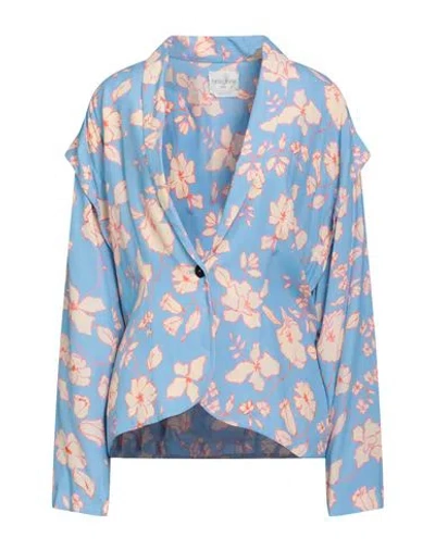 Forte Forte Forte_forte Woman Blazer Azure Size 3 Viscose In Multi