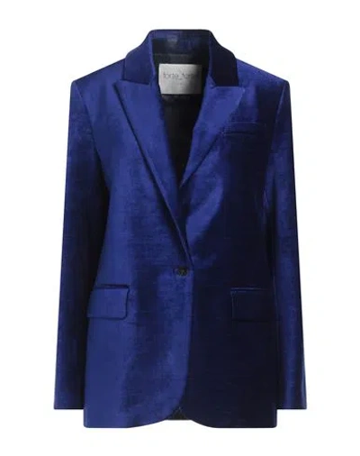 Forte Forte Forte_forte Woman Blazer Dark Purple Size 2 Cotton, Viscose In Blue