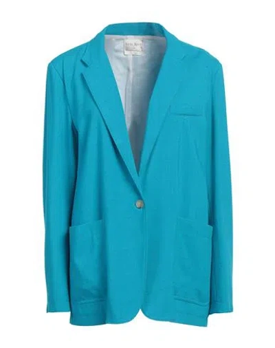 Forte Forte Forte_forte Woman Blazer Azure Size 2 Viscose, Silk In Blue