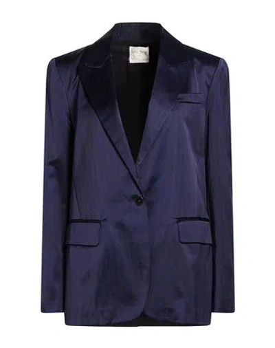 Forte Forte Forte_forte Woman Blazer Navy Size 1 Viscose, Cotton, Acetate In Blue