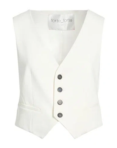 Forte Forte Forte_forte Woman Tailored Vest White Size 1 Viscose, Virgin Wool, Elastane In White
