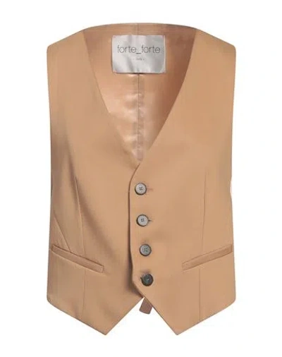 Forte Forte Forte_forte Woman Tailored Vest Sand Size 3 Viscose, Virgin Wool, Elastane In Neutral