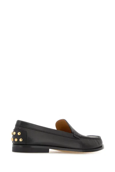 Tod's Black Leather Loafers In Black