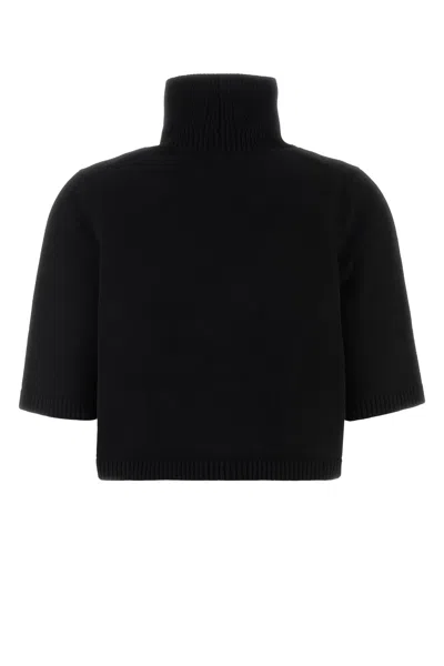Alaïa Black Cashmere Blend Sweater