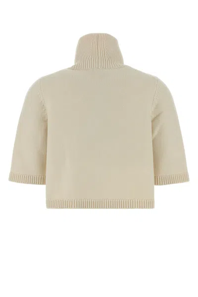Alaïa Ivory Cashmere Blend Sweater
