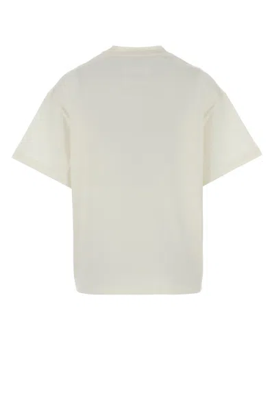 Jil Sander Crewneck Short Sleeves Classic Print T-shirt Clothing In White
