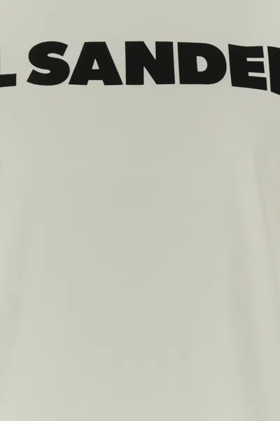 Jil Sander Crewneck Short Sleeves Classic Print T-shirt Clothing In White