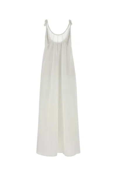 Anine Bing White Lyocell Blend Flora Dress In Neutral