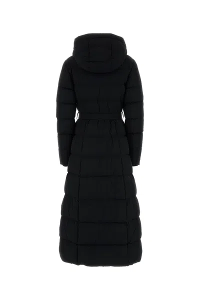 Mackage Black Stretch Nylon Calina Down Jacket In Black