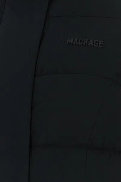 Mackage Black Stretch Nylon Calina Down Jacket In Black