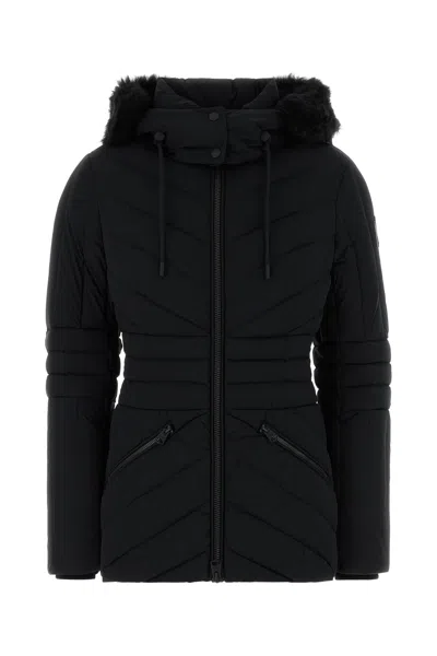 Mackage Black Stretch Nylon Nadia Down Jacket In Black