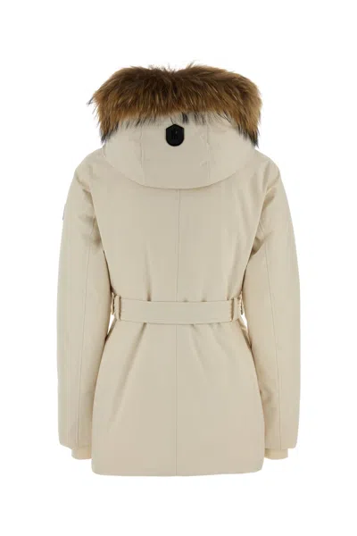 Mackage Cream Nylon Blend Jennifer Down Jacket In White
