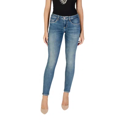 Guess Blue Cotton Skinny Jeans In Blue