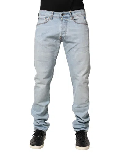 Roy Roger&#039;s Roy Roger's Light Blue Josh Slim Fit Mid Waist Men Denim Jeans In Blue