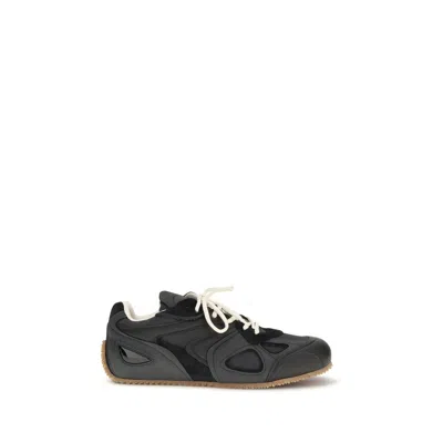 Axel Arigato Slow Runner Black Sneaker With Insert Design And Grooved Sole In Leather And Suede Man In Black