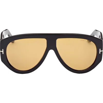 Tom Ford Bronson 60mm Gradient Pilot Sunglasses In Neutral
