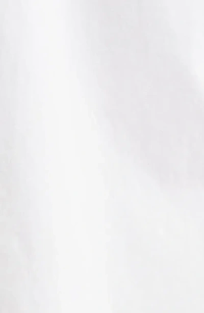 Open Edit Oversize Solid Stretch Cotton Button-up Shirt In White