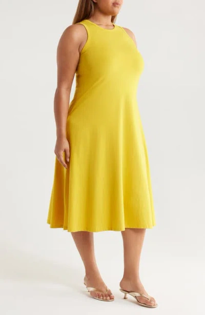 Universal Standard Sardinia Cotton Tank Dress In Yellow