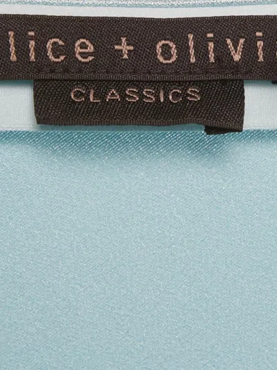 Pre-owned Alice And Olivia Satin Maxi Skirt In Blue