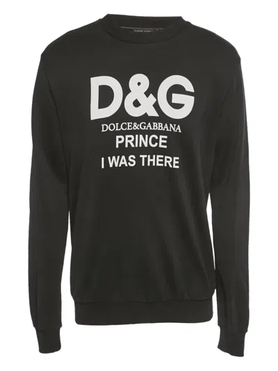 Pre-owned Dolce & Gabbana Logo-print Sweatshirt In Black