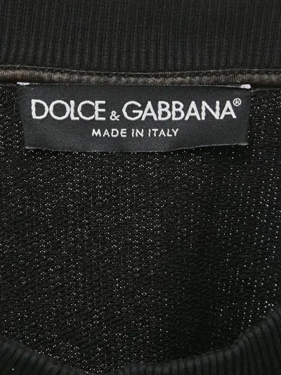 Pre-owned Dolce & Gabbana Logo-print Sweatshirt In Black
