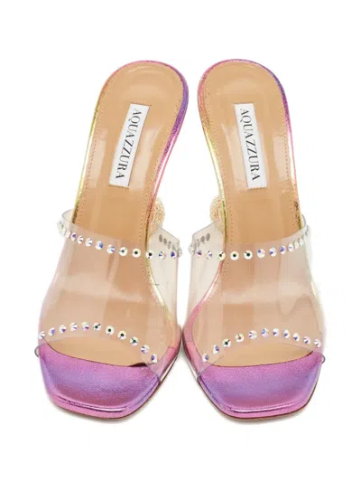 Pre-owned Aquazzura Square-toe Sandals In White