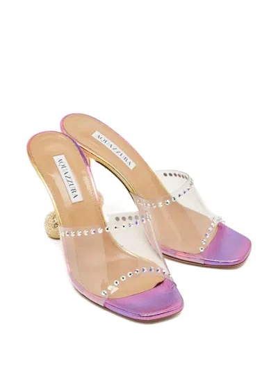 Pre-owned Aquazzura Square-toe Sandals In White