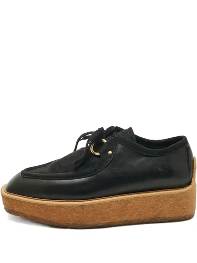 Pre-owned Stella Mccartney Brody Lace-up Derby Shoes In Black