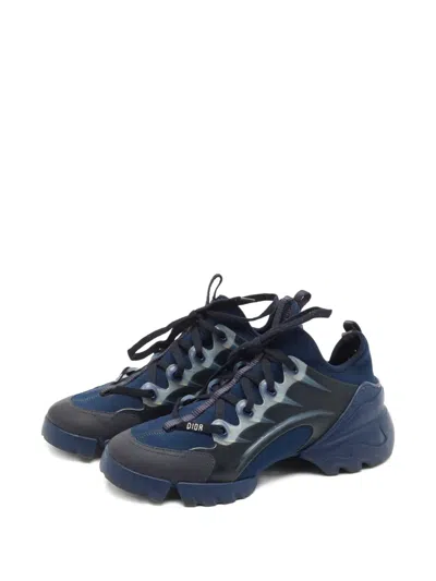 Pre-owned Dior D-connect Sneakers In Blue
